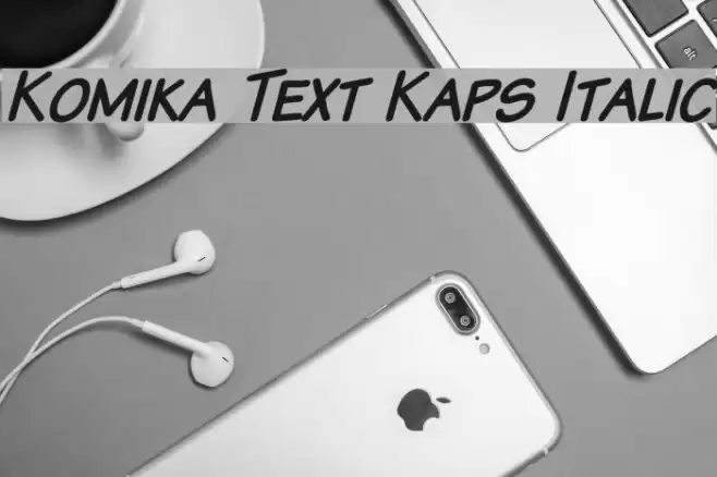 Komika Text Kaps Italic フォント examples