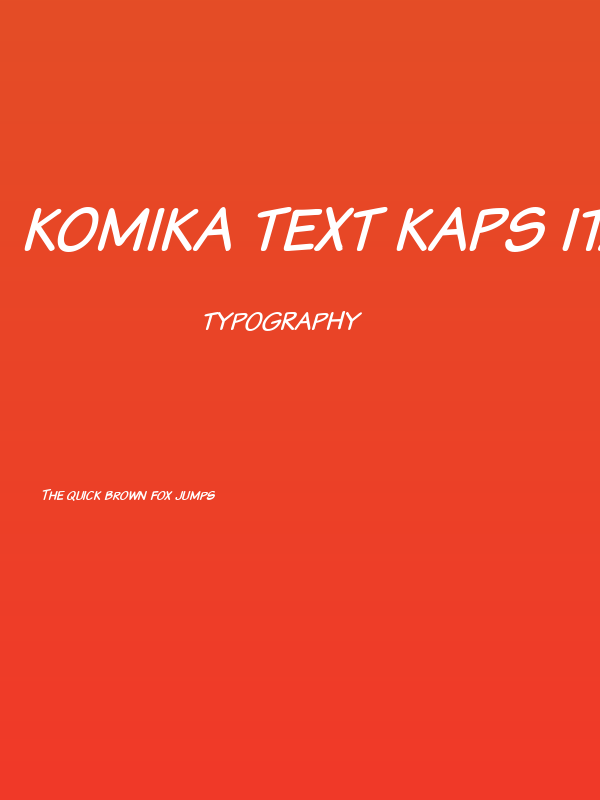 Komika Text Kaps Italic Poster