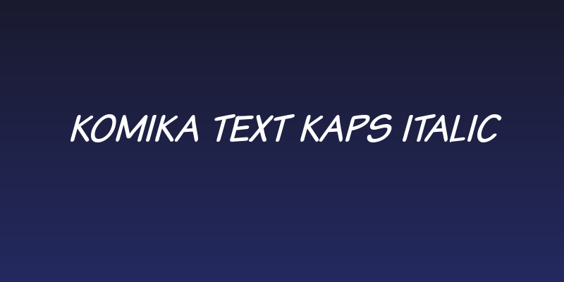 Komika Text Kaps Italic Social Header