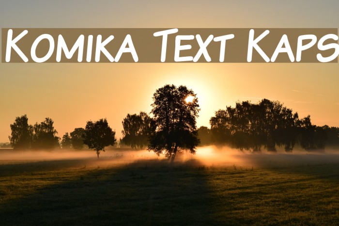 Komika Text Kaps Font examples