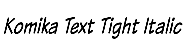 Komika Text Tight Italic Font