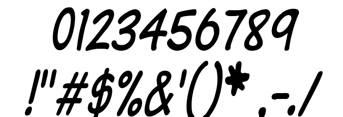 Komika Text Tight Italic Font OTHER CHARS