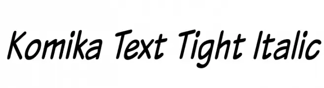 Komika Text Tight Italic  Frei Schriftart Herunterladen