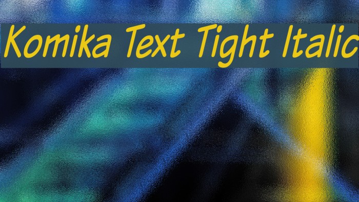 Komika Text Tight Italic Font examples