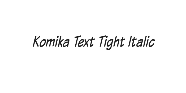 Komika Text Tight Italic Logo