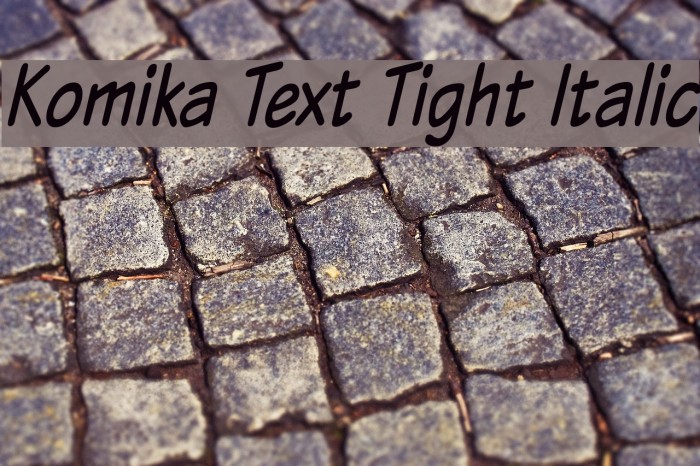 Komika Text Tight Italic Font examples