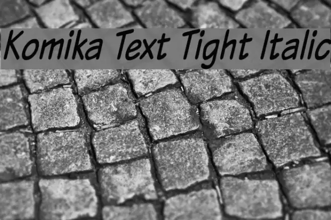 Komika Text Tight Italic  examples