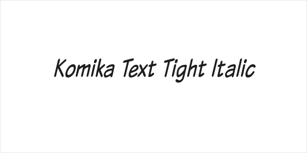 Komika Text Tight Italic Logo