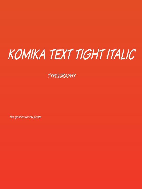 Komika Text Tight Italic Poster