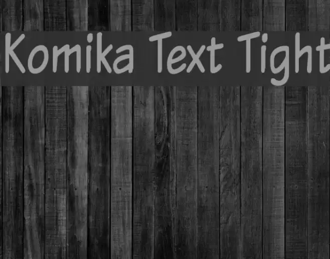 Komika Text Tight  examples