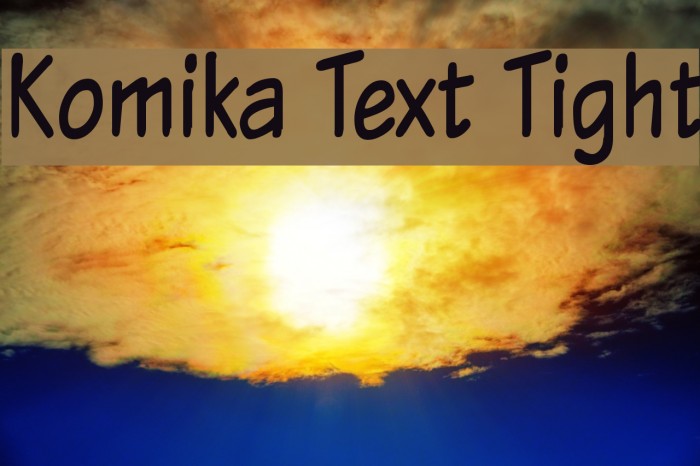 Komika Text Tight フォント examples