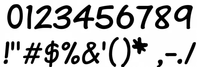 Komika Text Font OTHER CHARS