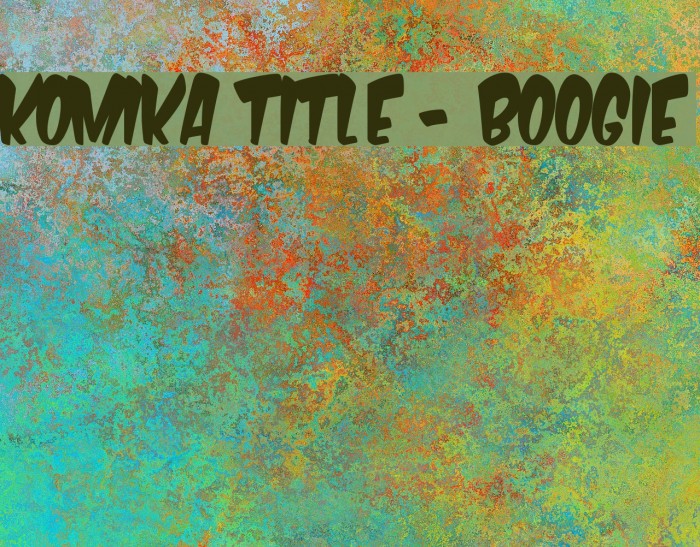 Komika Title - Boogie Font examples