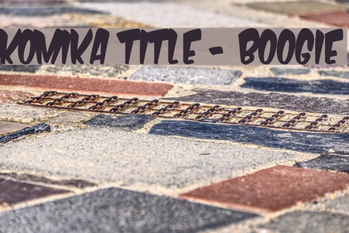 Komika Title - Boogie Font examples