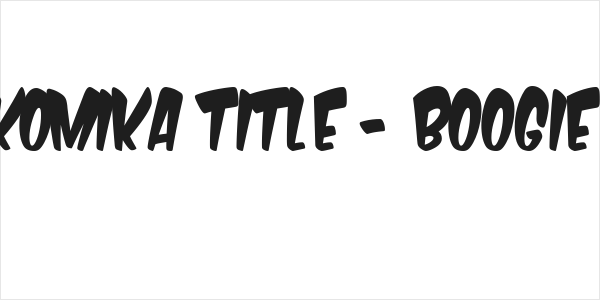 Komika Title - Boogie Logo