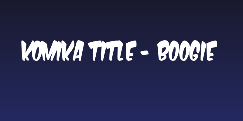 Komika Title - Boogie Social Header