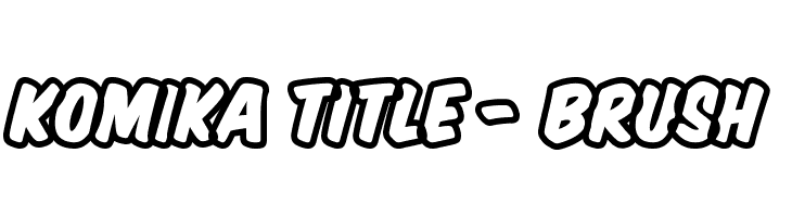 Komika Title - Brush  免费字体下载