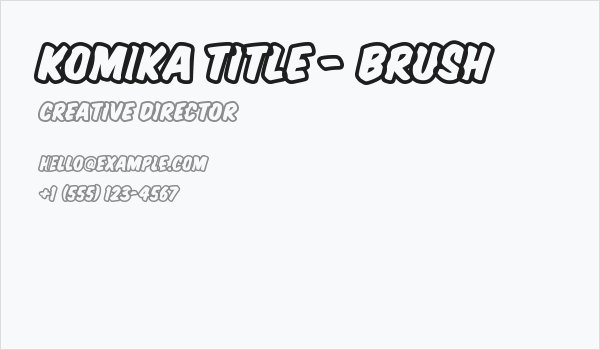 Komika Title - Brush Business Card