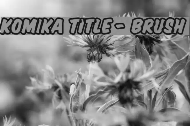 Komika Title - Brush フォント examples