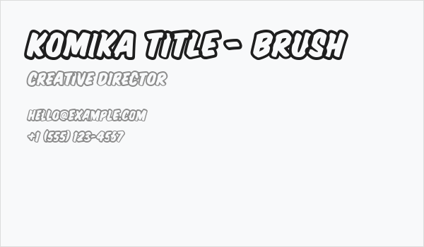 Komika Title - Brush Business Card