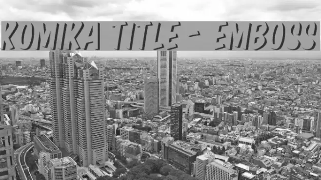 Komika Title - Emboss Font examples
