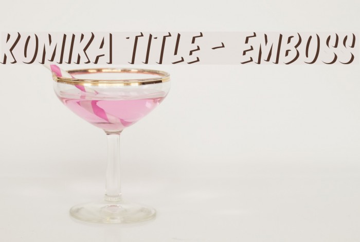 Komika Title - Emboss Example 2
