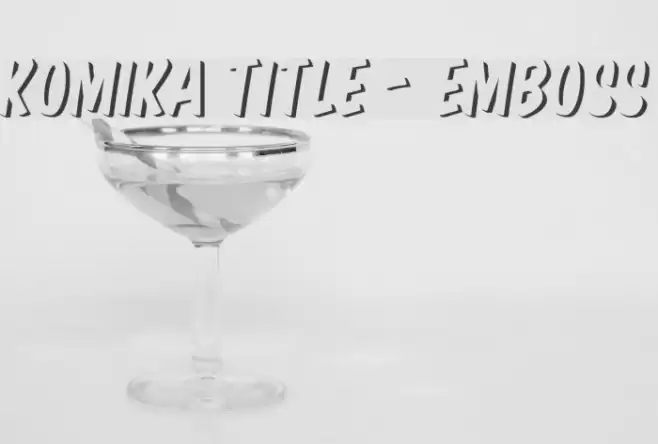Komika Title - Emboss Font examples