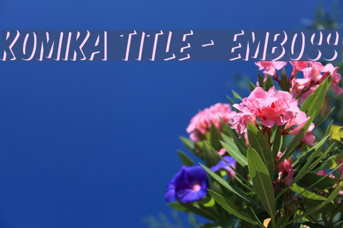 Komika Title - Emboss Example 3