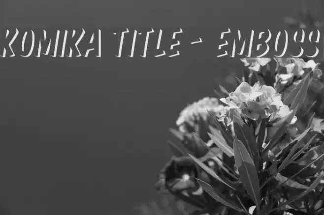 Komika Title - Emboss Font examples