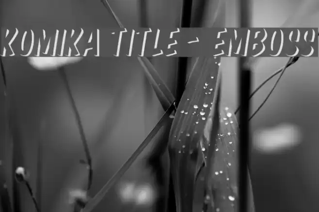Komika Title - Emboss Font examples