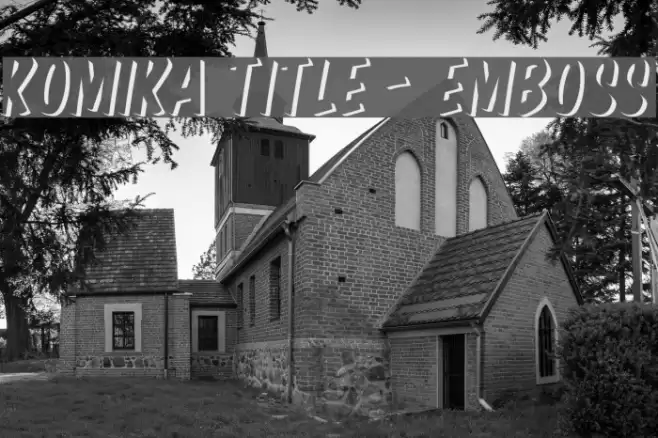 Komika Title - Emboss Font examples