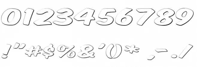 Komika Title - Ghost Font OTHER CHARS