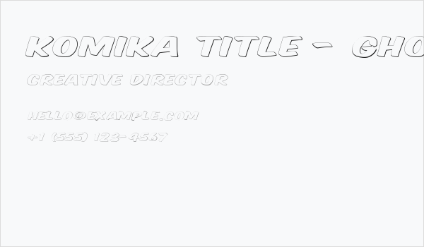 Komika Title - Ghost Business Card