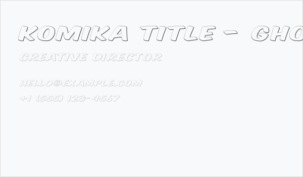 Komika Title - Ghost Business Card