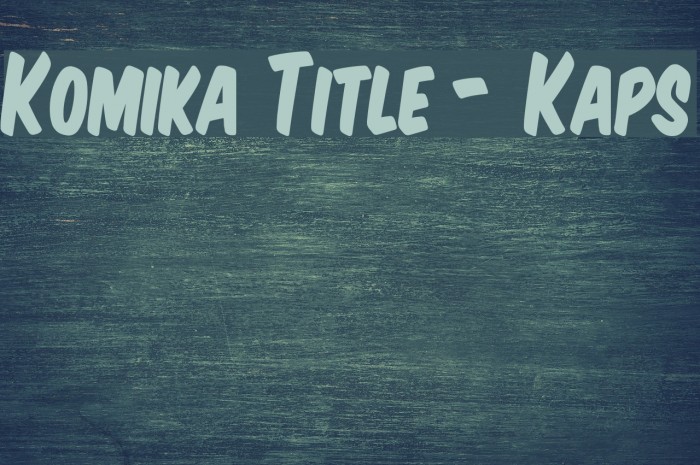 Komika Title - Kaps Font examples
