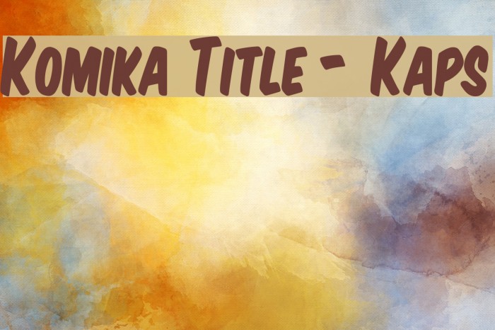 Komika Title - Kaps Font examples
