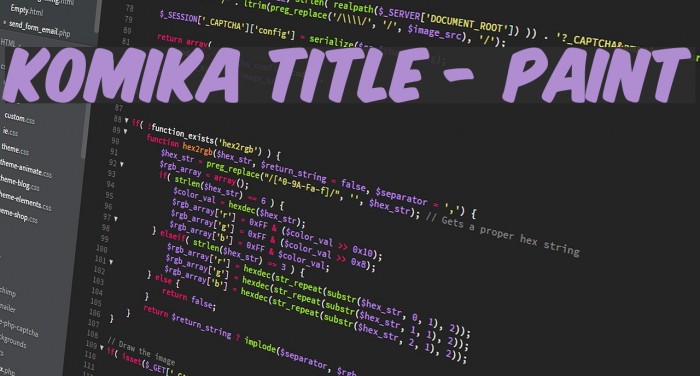 Komika Title - Paint Example 1