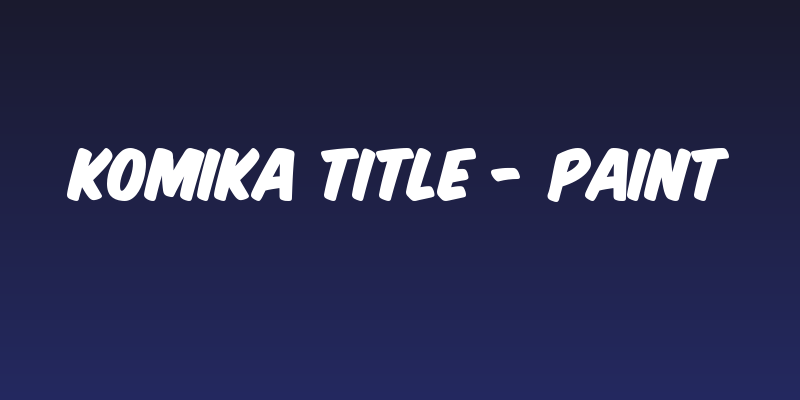 Komika Title - Paint Social Header