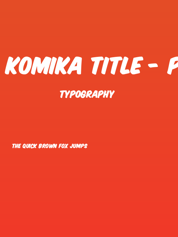 Komika Title - Paint Poster