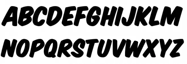 Komika Title - Paint Schriftart Kleinbuchstaben