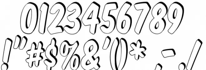 Komika Title - Shadow Font OTHER CHARS