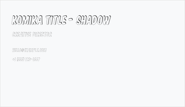 Komika Title - Shadow Business Card