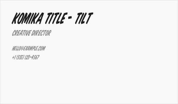 Komika Title - Tilt Business Card