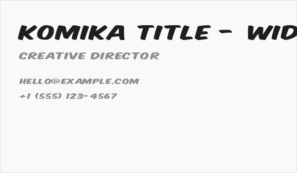 Komika Title - Wide Business Card