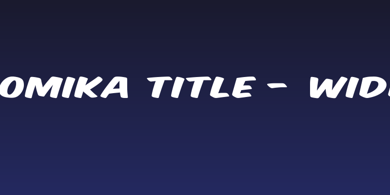 Komika Title - Wide Social Header