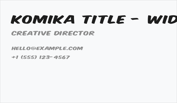 Komika Title - Wide Business Card