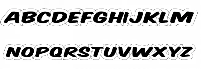 Komika Title - Wired Font Litere mari