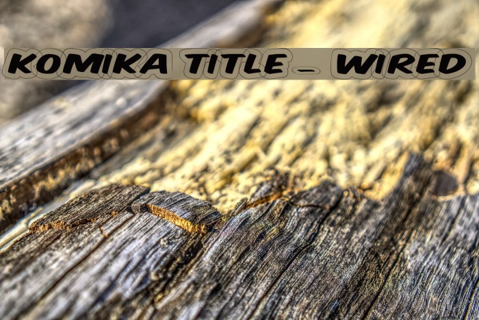 Komika Title - Wired Font examples