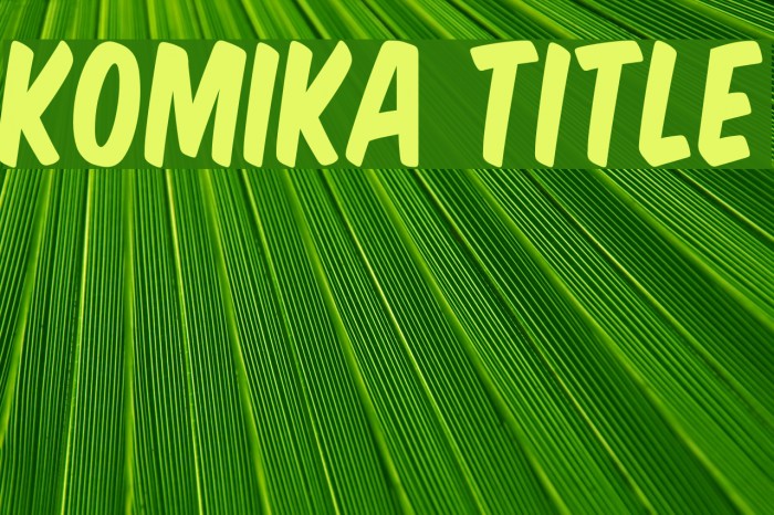 Komika Title Font examples