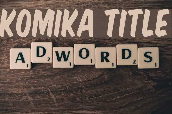 Komika Title Font examples